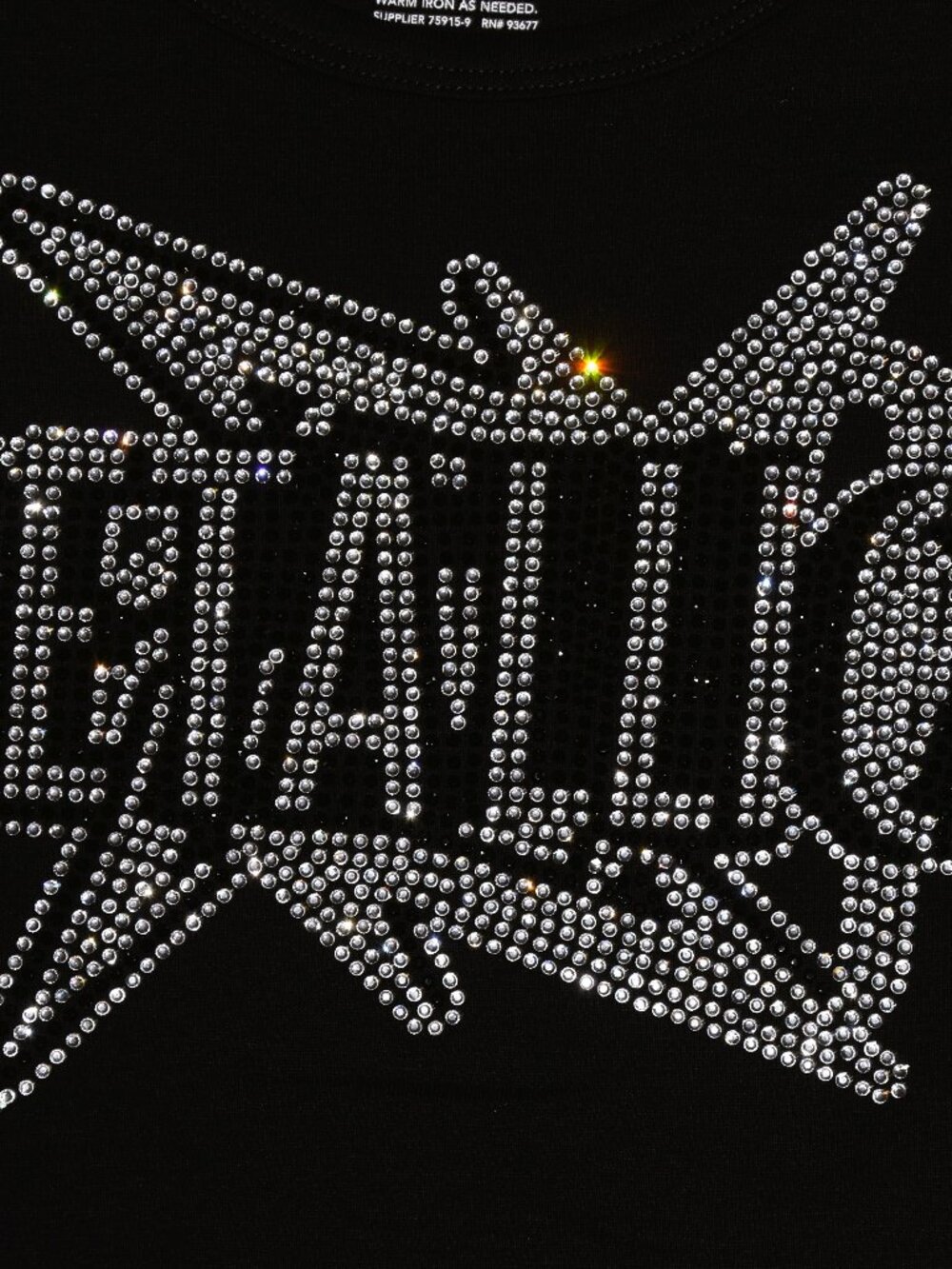 Metallica rhinestone bling black sleeveless tank sz XS S M L XL XXL 1X2… - Picture 3 of 8
